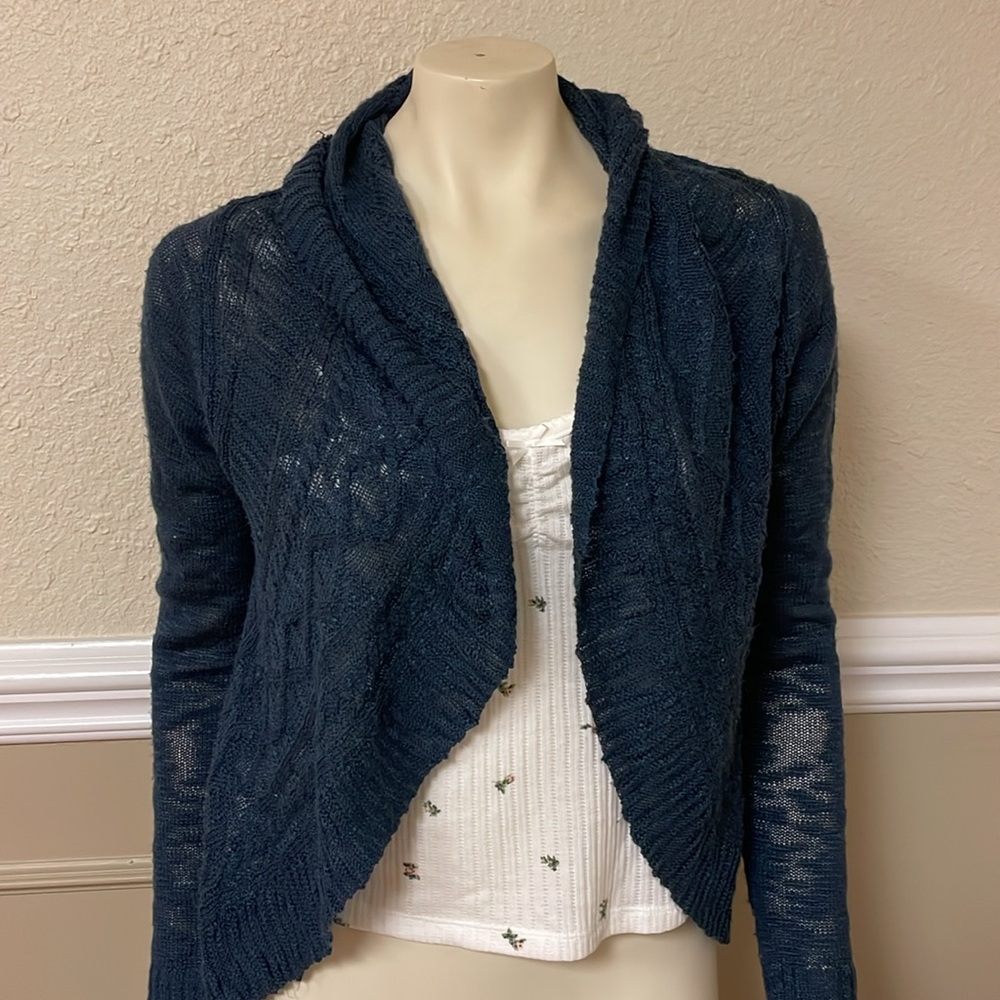 Pink Rose Women's Deep Blue Cardigan Size Small